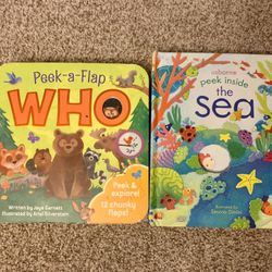 Set Of Two Peek-a-flap Books ($6 For Both)