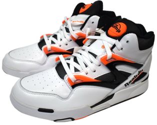 NEW Reebok Pump Omni Zone II Mens Size 11 - White Orange Leather Sneakers - G57540