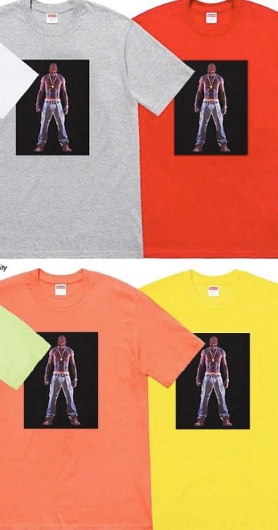 Supreme Tupac T shirt Neon Orange size Large