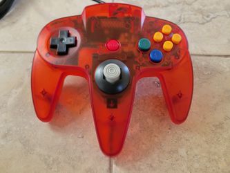 N64 Controller - Transparent Red - Nintendo 64 Joystick - Super Mario - Kirby - Zelda