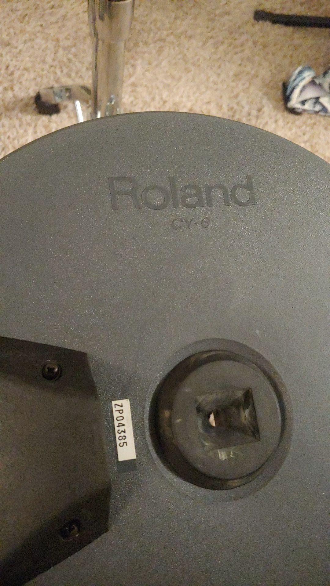 Yamaha electric drum cymbal, and mount. Roland CY-6