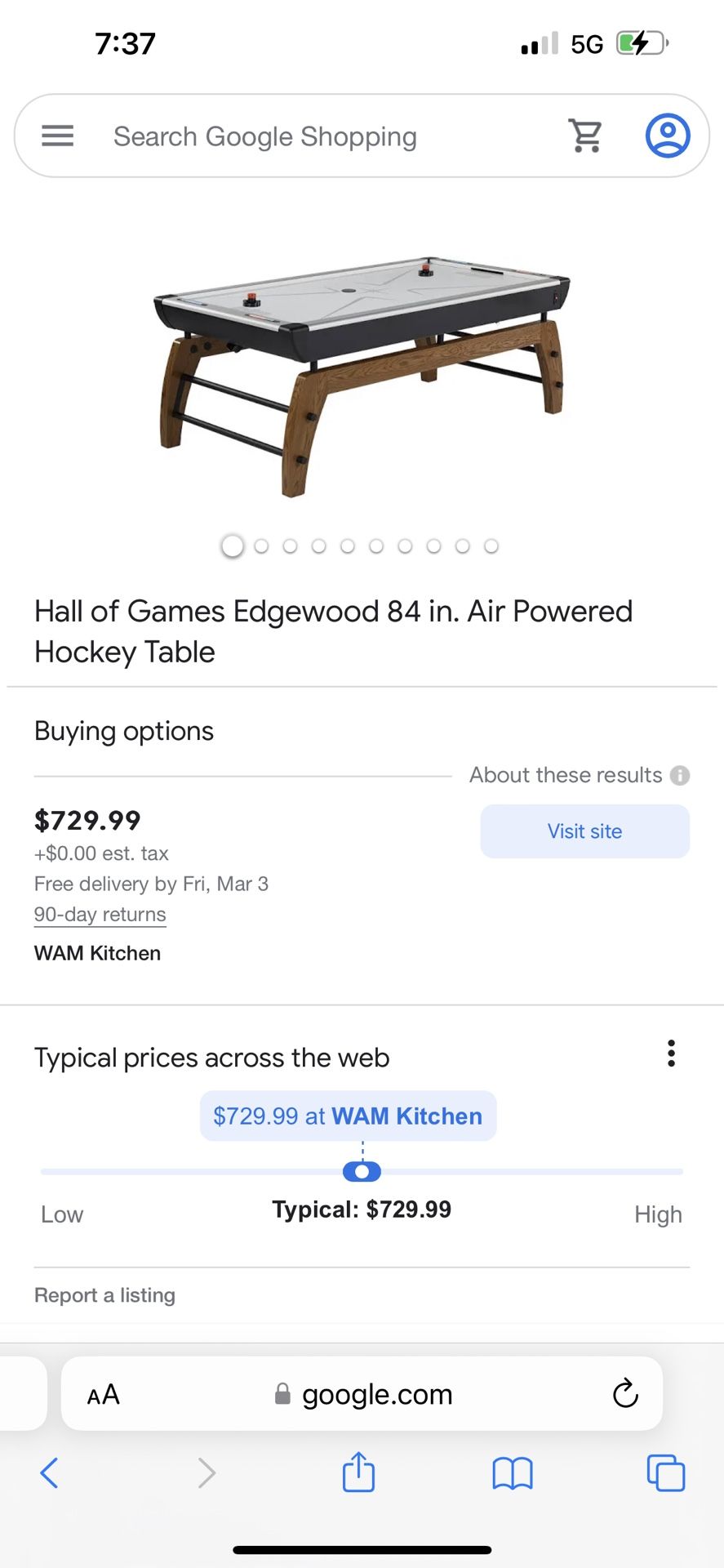 Air Hockey Table