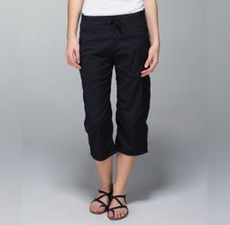 Lululemon Studio Crop Black Size 4