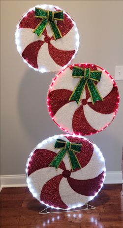 66"H Peppermint Candy LED Holiday Decor
