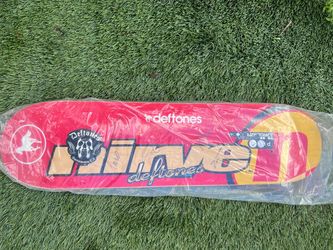 Rare Deftones autographed skateboard deck