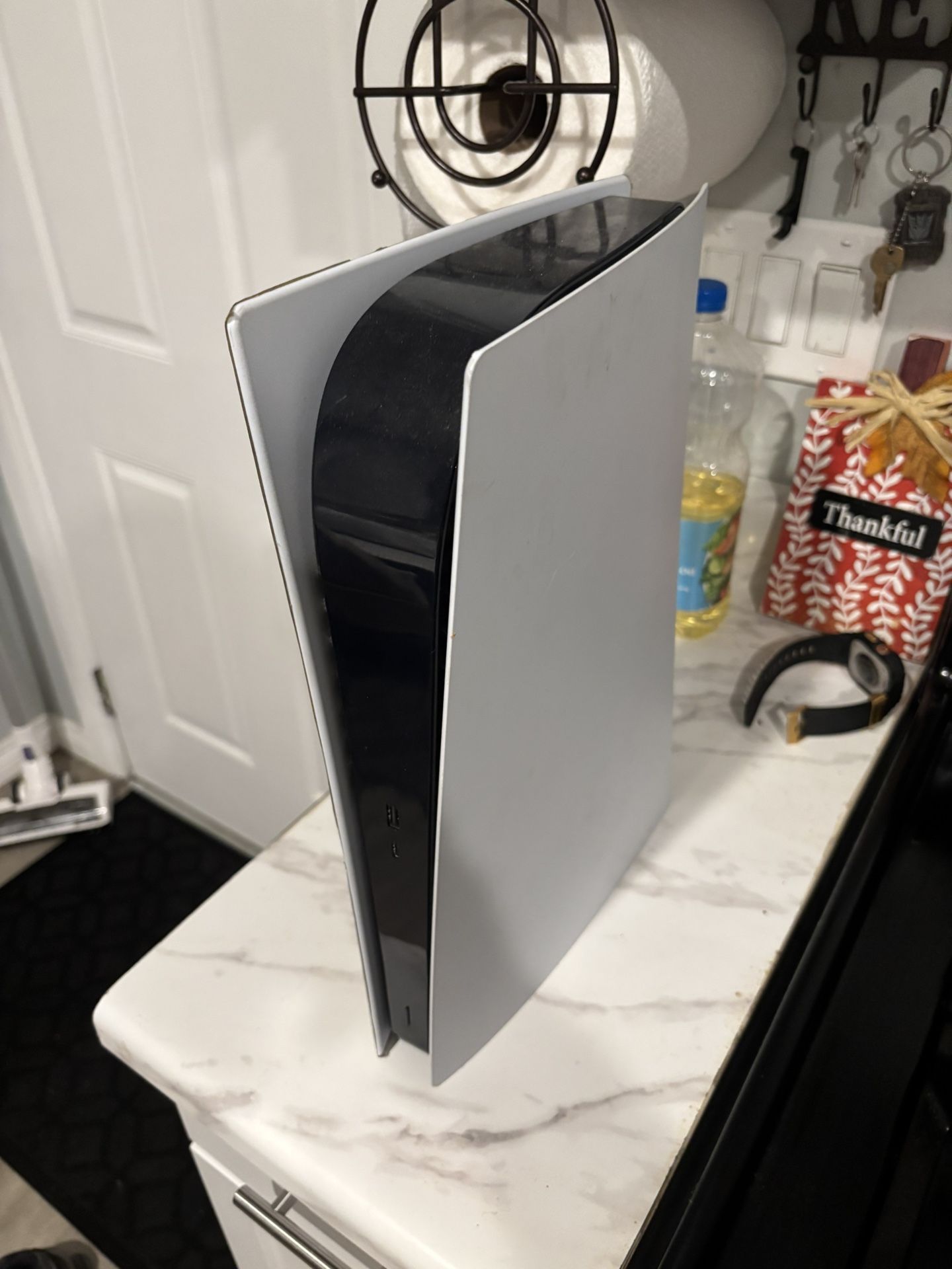 PS5 With Burgundy Remote And Turtle Beach Wireless Headset