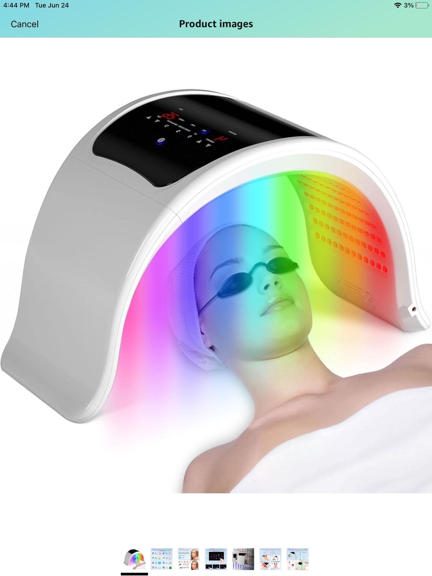 *Brand New In Box* Led Face Mask Light Therapy, 8Color LED