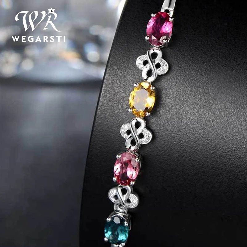 Sterling Silver 925 Jewelry Bracelet Trendy Luxury Gemstone Women Bracelet Weddings Party Gift Pin Brooch Jewelry Earrings Necklace 