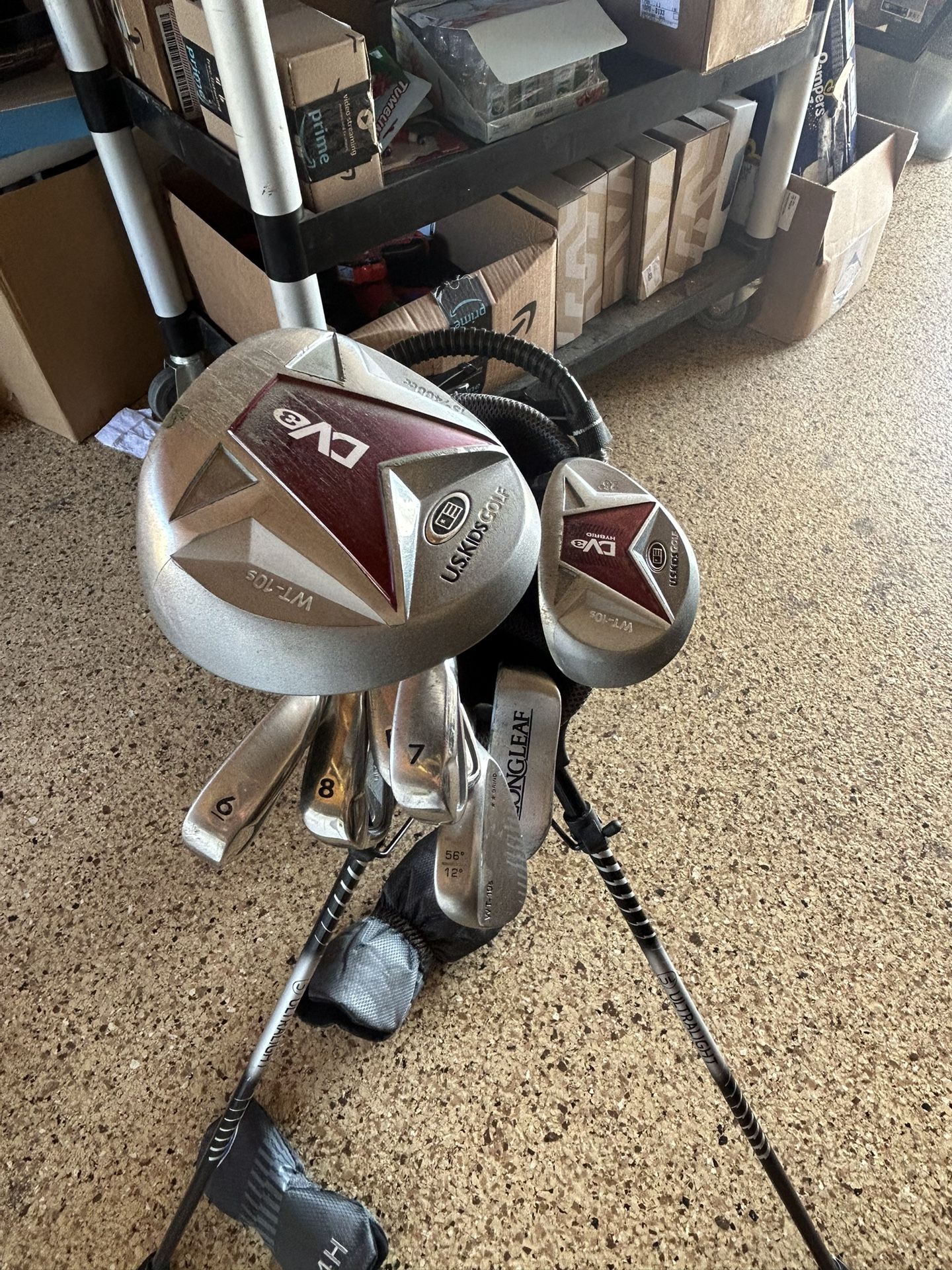 Youth US Kids Golf Clubs And Bag