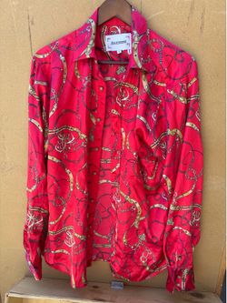 Ace Of Diamond Red and Gold Slik shirt