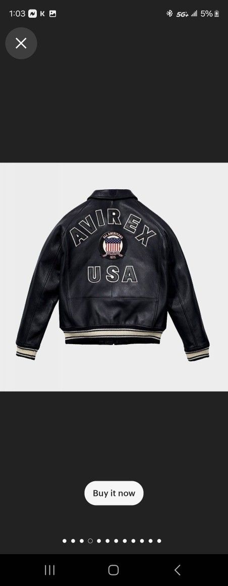Replica Avirex Leather Jacket