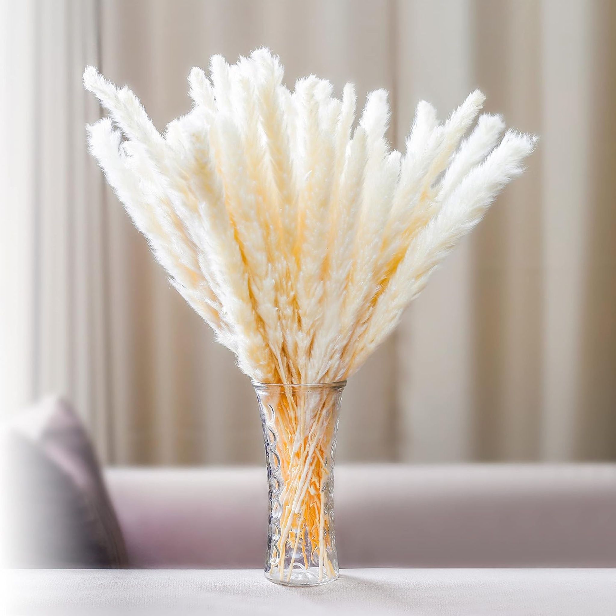 60 PCS Pampas Grass for Wedding Room Decor, 17INCH/1.4FT