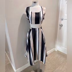 Crop Top Midi Skirt Set