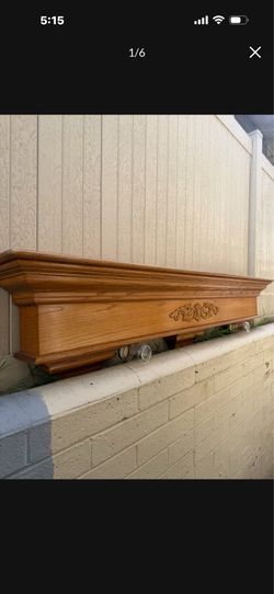 Beautiful vintage large mantle solid wood 84 wide 16 tall 10 deep