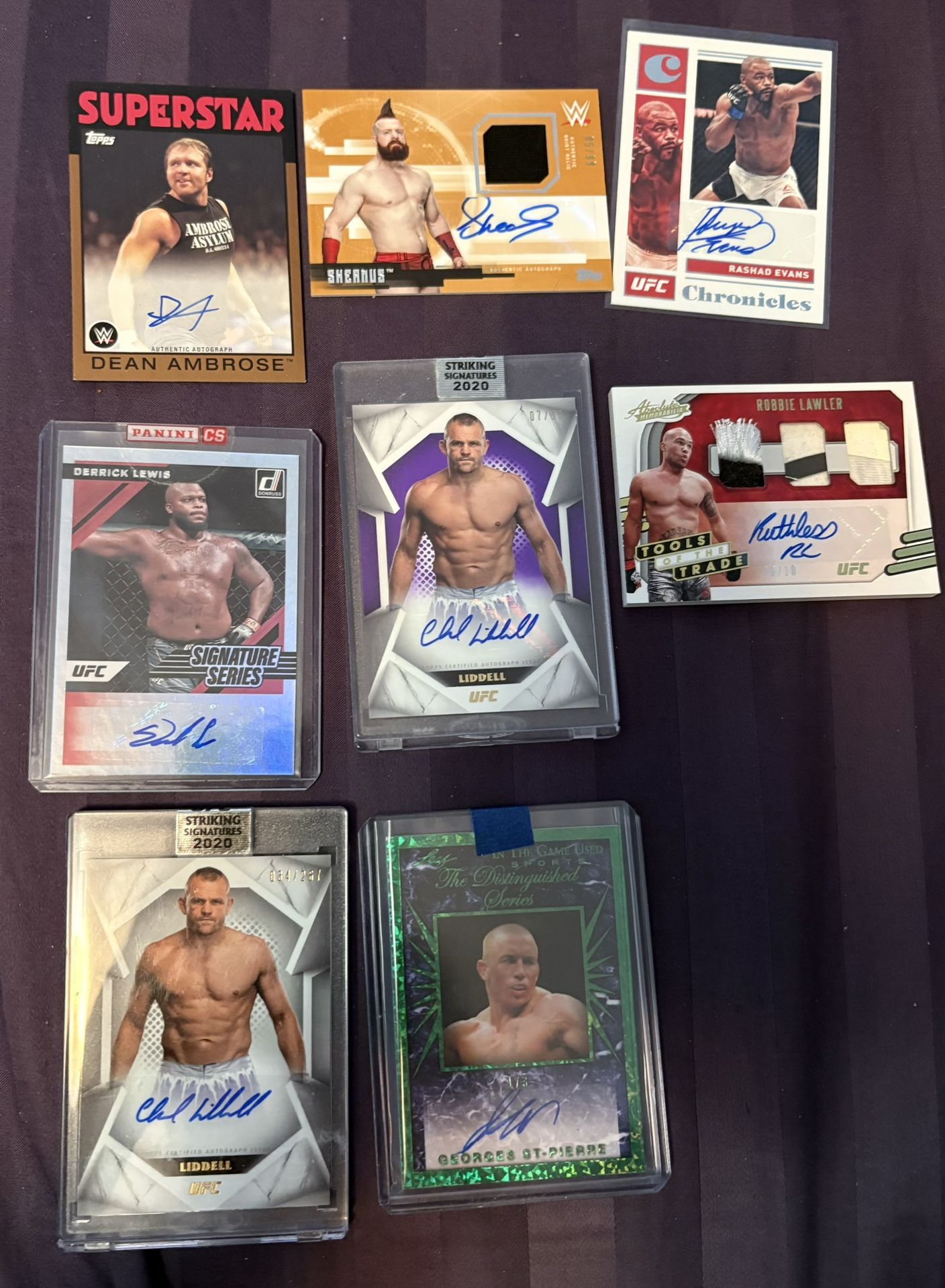 Lot of UFC/WWE Autograph cards