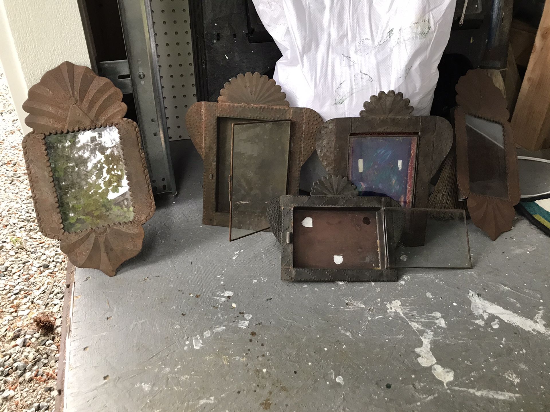 Mexican tin shadow box frames