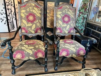Parker Southern vintage King Louis XV Style  Arm Chairs