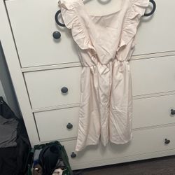 Cream Color Dress Silky  Cute Girls 7/8
