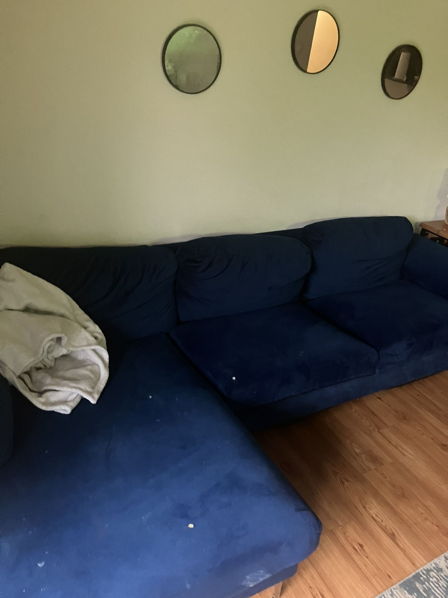 Blue Velvet Couch