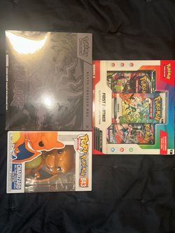 Brand new Pitch Black ETB SEALED , First Partner Series 2 SEALED, Funko Charizard