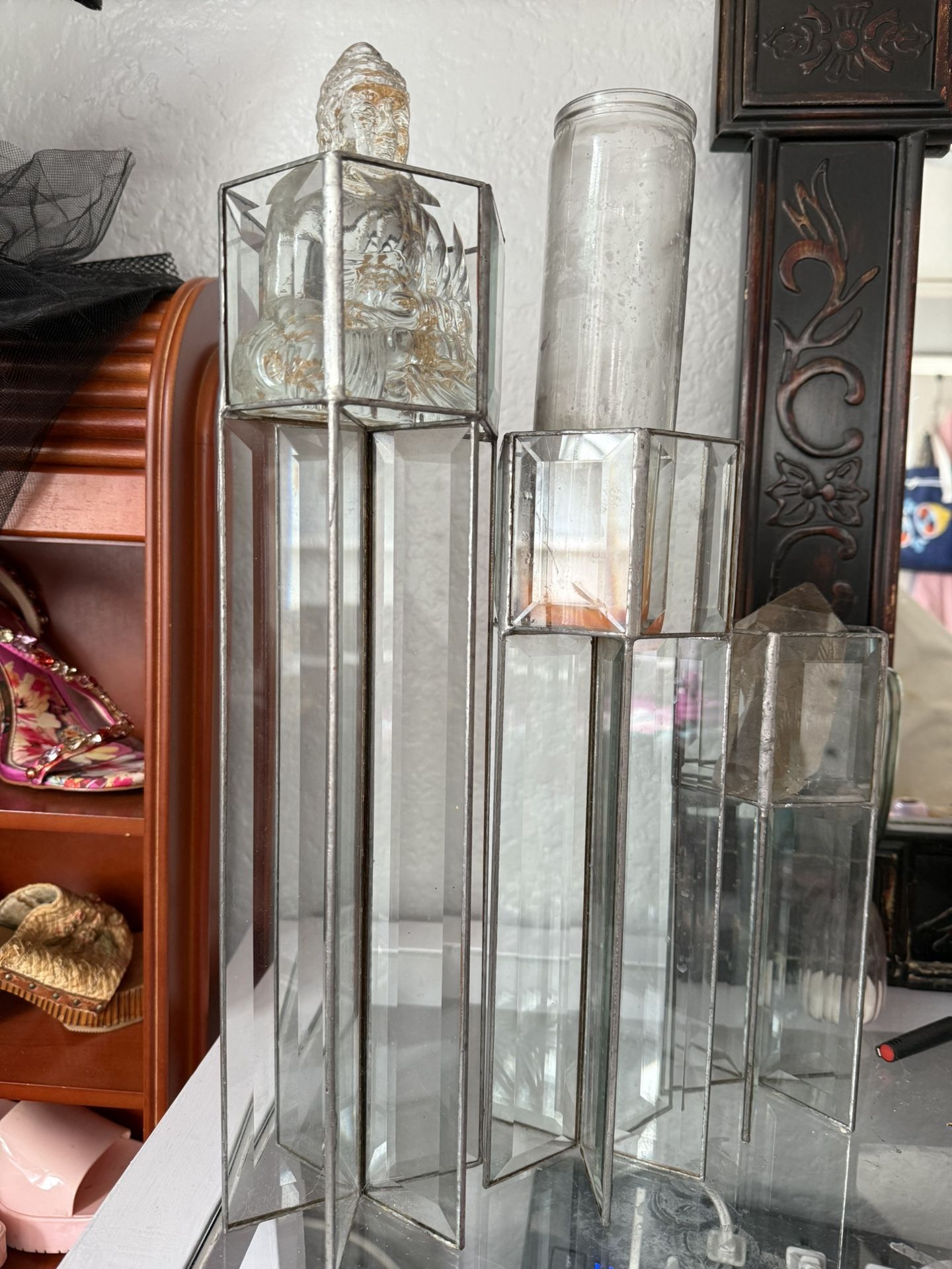 Glass Candle/Crystal Holders