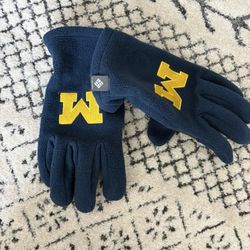 Columbia Brand- University Of Michigan Winter Gloves 
