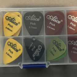 Guitar Picks & Case 