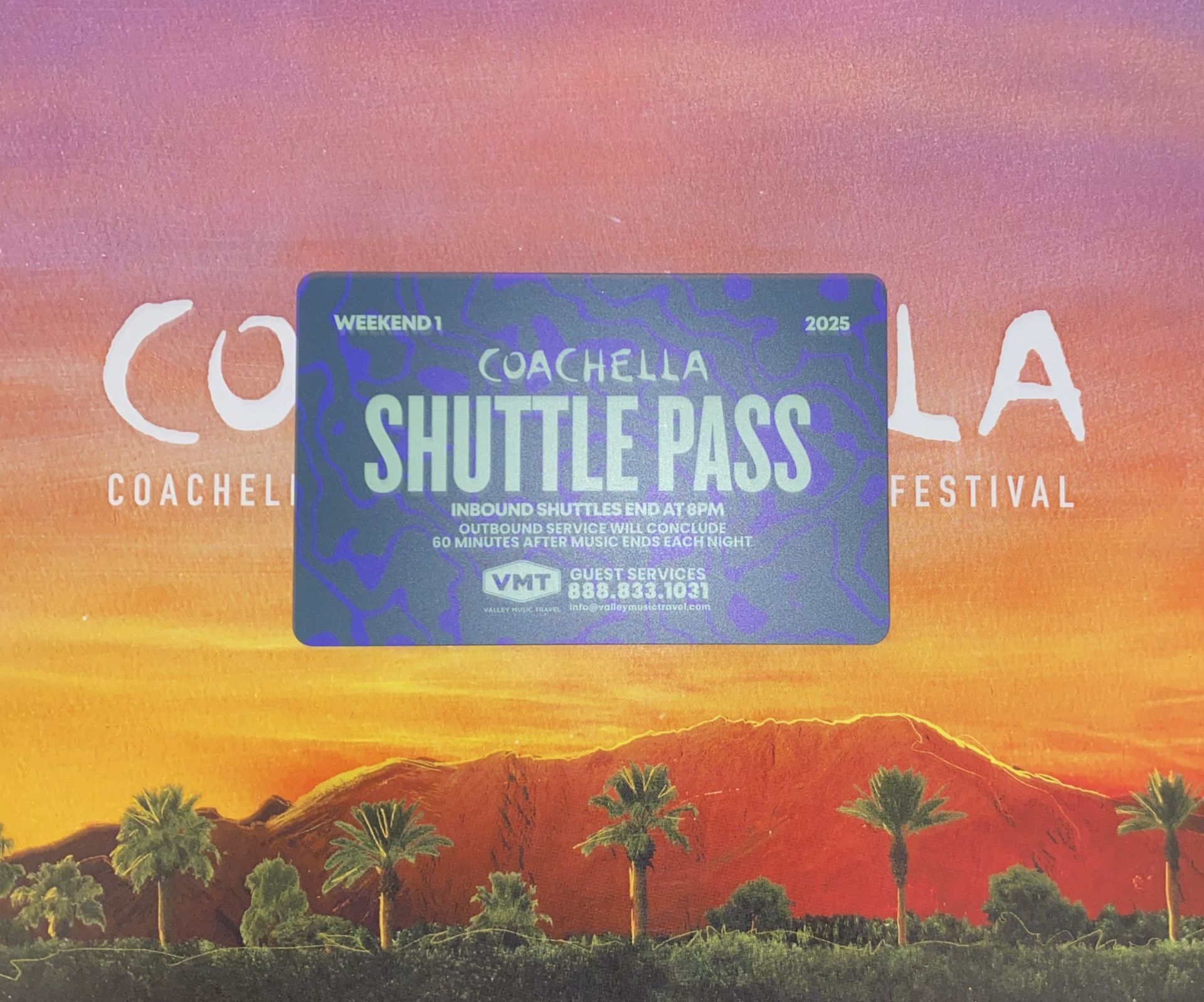 2 Coachella W1 Shuttle Passes