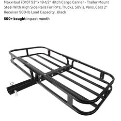 MaxxHaul 53" x 19-1/2" Hitch Cargo Carrier – Never Used, Missing Locking Piece