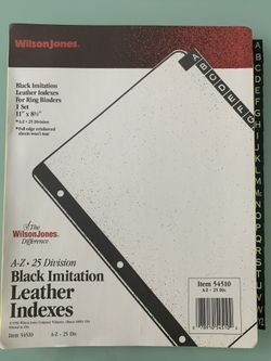 Index Dividers A-Z For Ring Binder