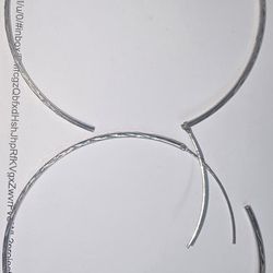 Diamond Cut Hoop Earrings 