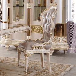 Royal Crest Pearl/Gold Chair / HD-CH9022