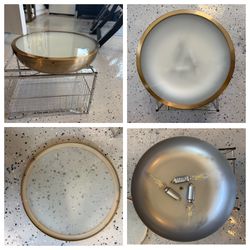 Alston 14" 3-Light Modern Semi Flush Mount Close to Ceiling Light + Dome Shade