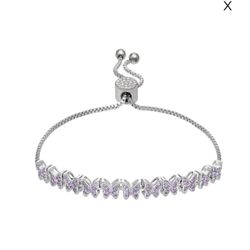 Brilliance Crystal Butterflies Adjustable Bracelet 