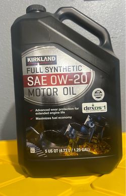 Motor oil. SAE 0W-20 . 5 quartz