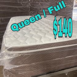 New QUEEN Pillow Top Mattress 
