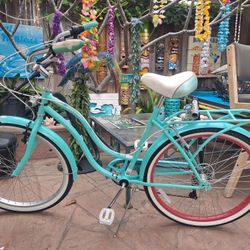 Blue 💙 Beach Cruiser w/ Surfboard Rack