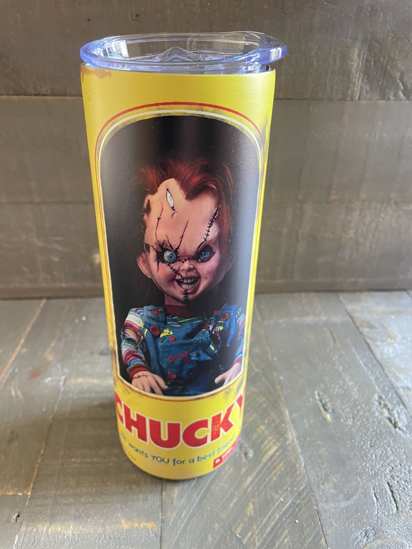 NEW - 20 Oz Stainless Steel Chucky Mug/ Cup - Good Guys
