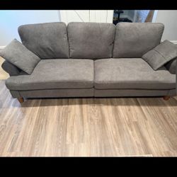 Modern Gray Couch Chair 3 seat Strong sofa