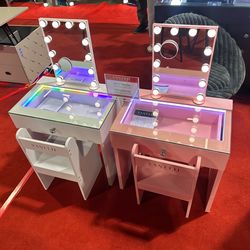Pink or White kids vanity set