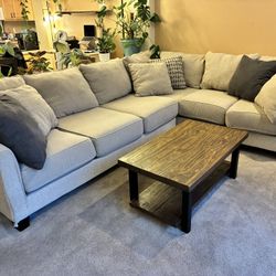 Large Sectional Couch + Loveseat + Ottoman
