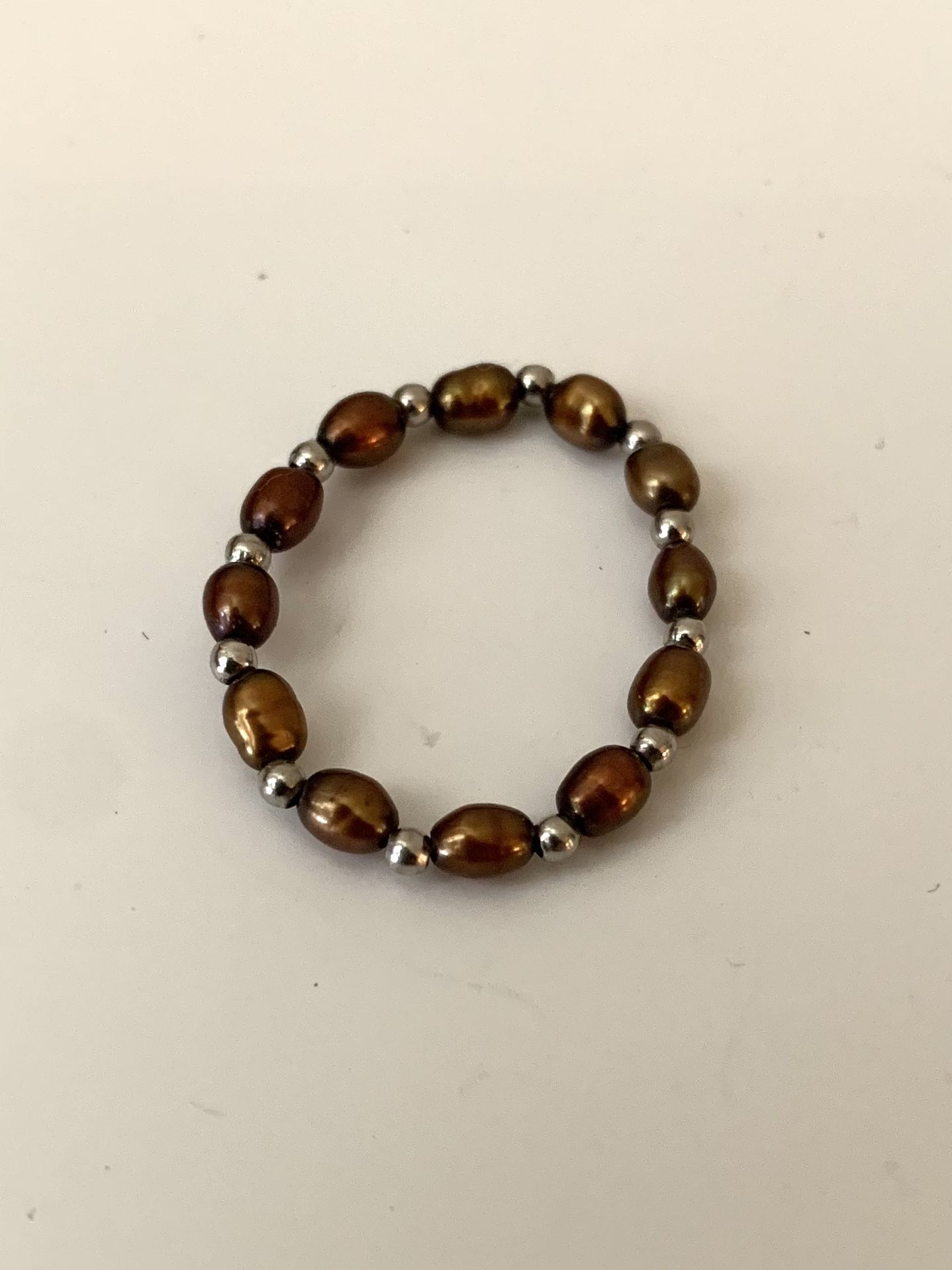 Brown Pearl Ring, size 10