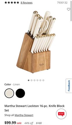 Martha Stewart white knife set (16 pc) OBO