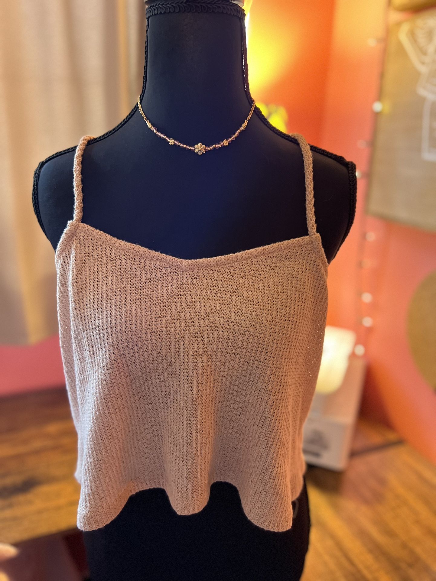 PINK & GOLD FLOWER CHOKER NECKLACE ;; $10 IN 33312
