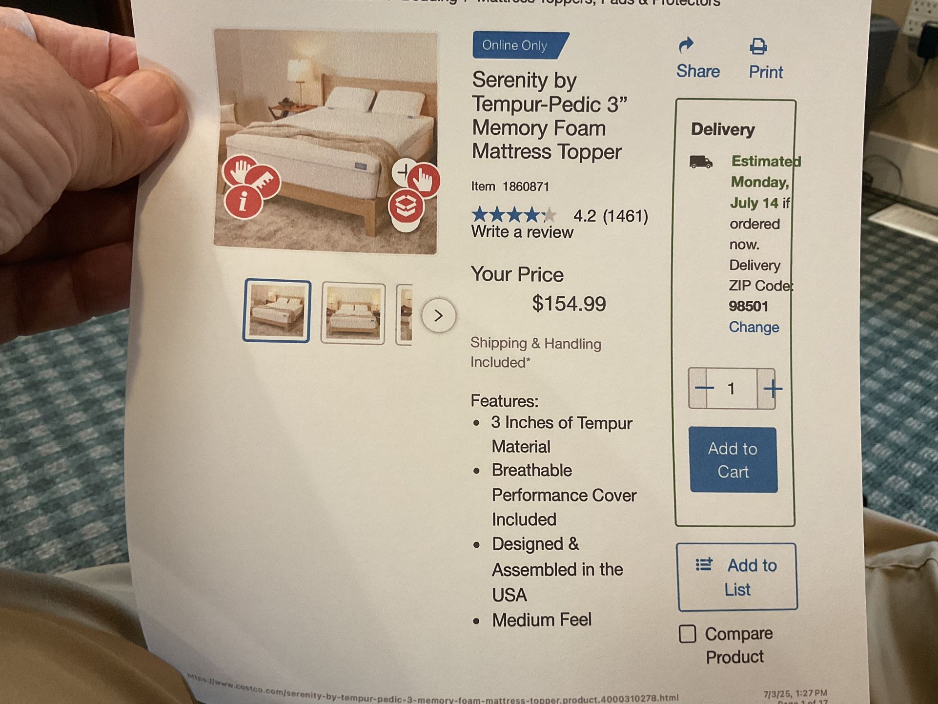 Mattress Topper For queen Bed