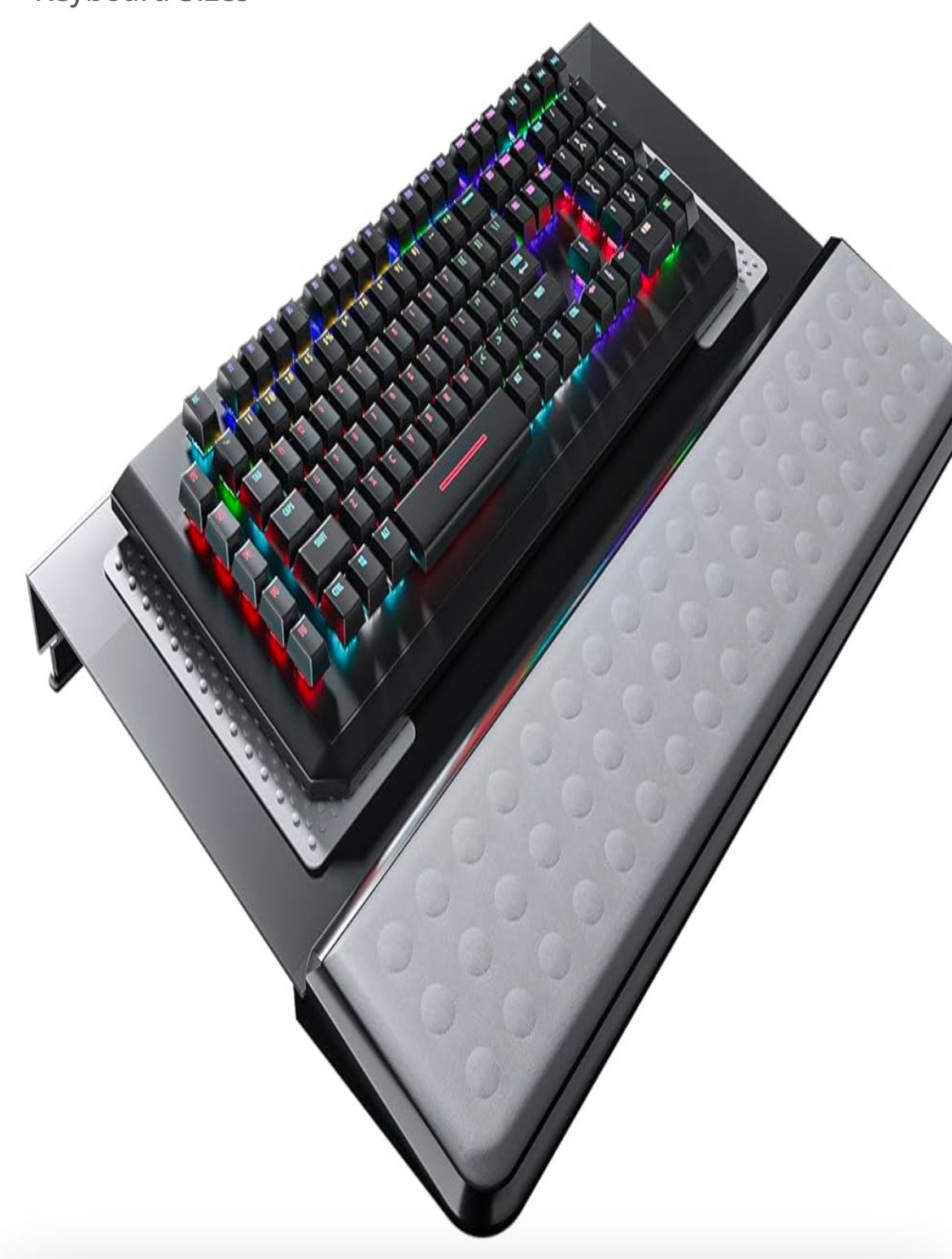 Computer Tilt Keyboard Stand - Acrylic Ergonomic Keyboard Holder for Easy Typing Working, Keyboard Riser with Comfortable Wrist Rest for Keyboard