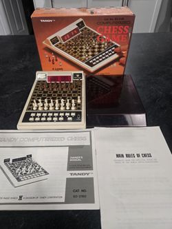 Electronic Chess Vintage Tandy Radio Shack Lcd Computerized Computer Complete!