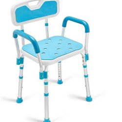 New Health Line Massage Products Shower Chair with Back for Seniors, Bathtub Seat