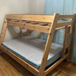 Twin Over Full Wooden Bunk Bed