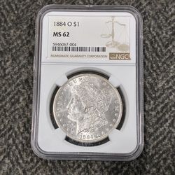 1884-O Morgan Dollar.  MS62 !   